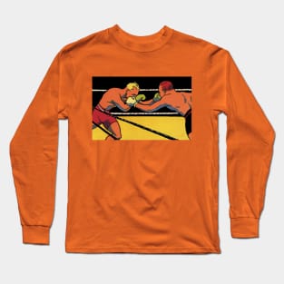 Vintage Art Deco Sports Boxing with Boxers in the Ring Long Sleeve T-Shirt